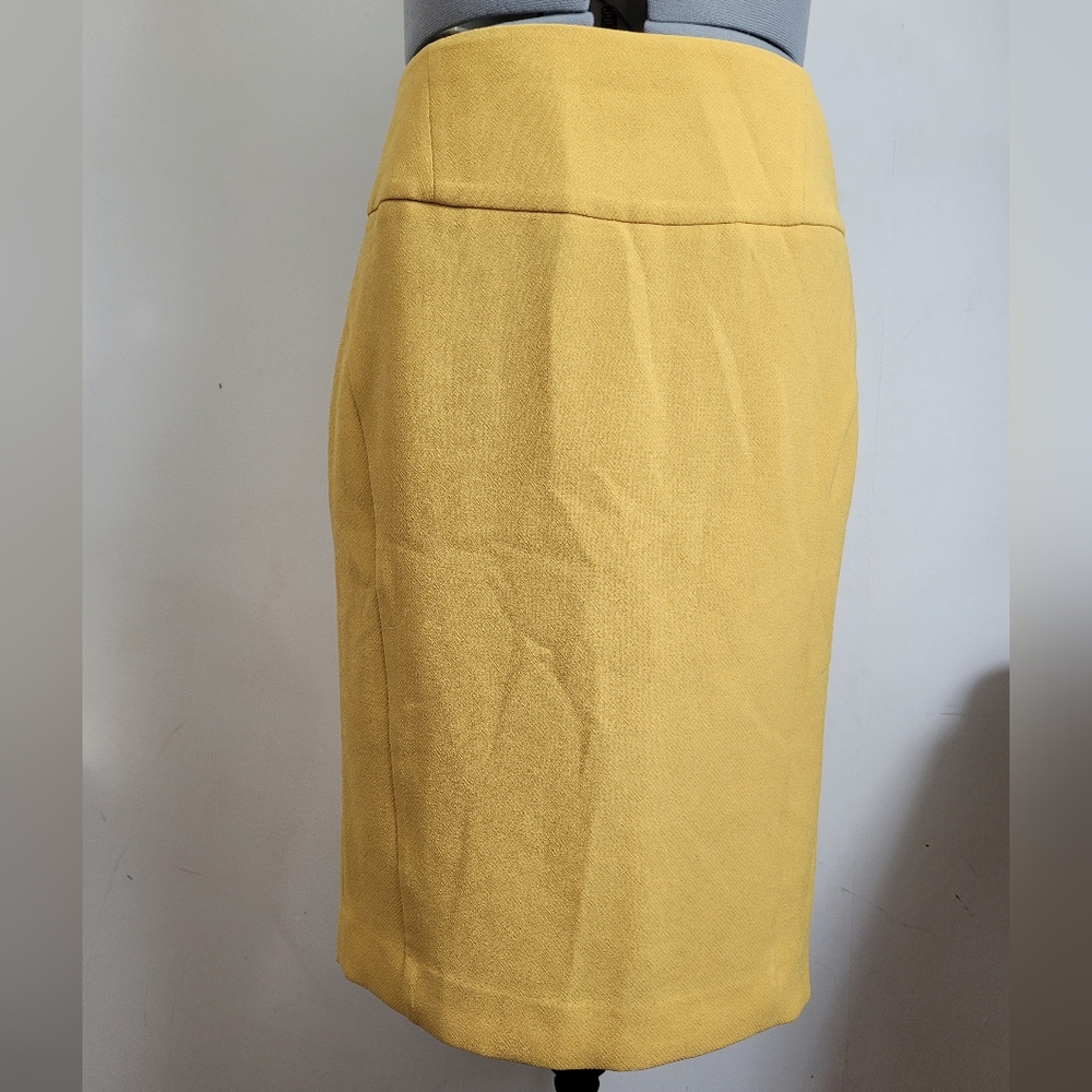 The Limited Mustard Yellow High Waisted Pencil Skirt Size 6